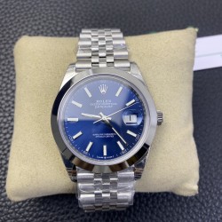 Rolex-Datejust 126300 41mm Jubilee 904L SS/SS Blue/Stk VSF VS3235