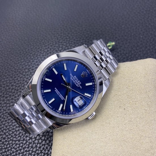 Rolex-Datejust 126300 41mm Jubilee 904L SS/SS Blue/Stk VSF VS3235