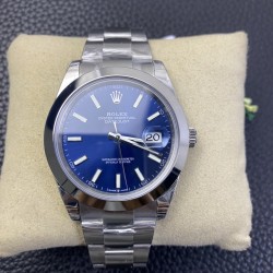 Rolex--Rolex - Datejust 126300 41mm Oyster 904L SS/SS Blue/Stk VSF VS3235