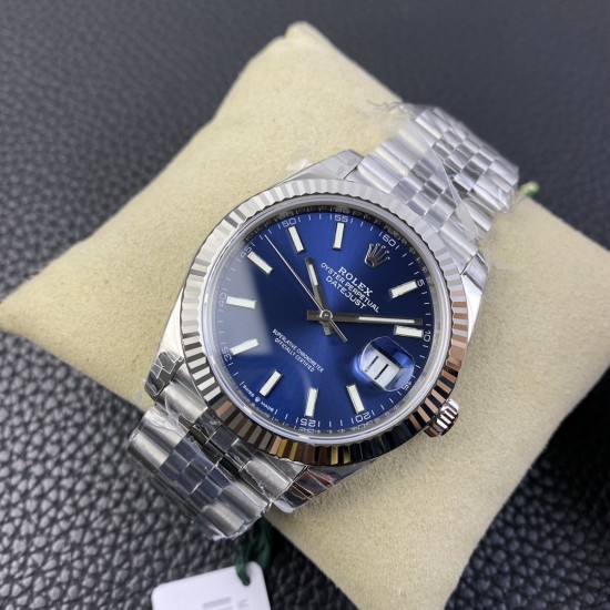 Rolex-Datejust 126334 41mm Jub Flt 904L SS/SS Blue/Stk VSF VS3235
