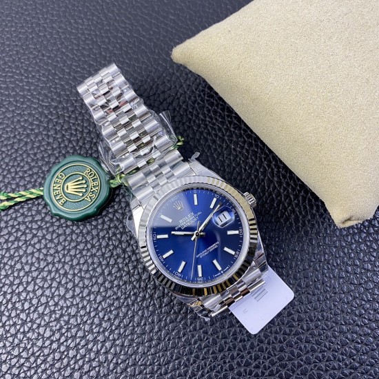 Rolex-Datejust 126334 41mm Jub Flt 904L SS/SS Blue/Stk VSF VS3235