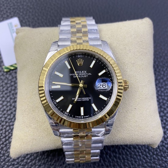 Rolex-Datejust 126333 41mm Jub SS/YG Black Dial VSF VS3235