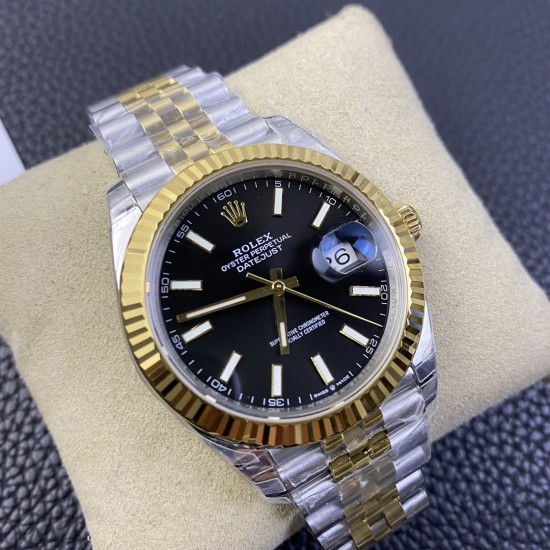 Rolex-Datejust 126333 41mm Jub SS/YG Black Dial VSF VS3235