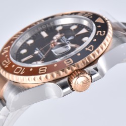 Rolex-GMT II 126711 CHNR Rootbeer Oys 40mm SS/RG Blk CLEAN DD3285 Super Clone