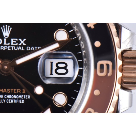 Rolex-GMT II 126711 CHNR Rootbeer Oys 40mm SS/RG Blk CLEAN DD3285 Super Clone