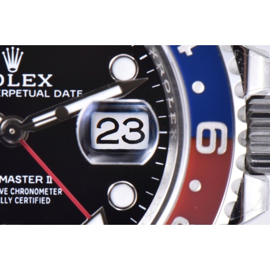 Rolex-GMT II 126710 Pepsi Jub 40mm SS/SS Black Clean V3 DD3285 Super Clone
