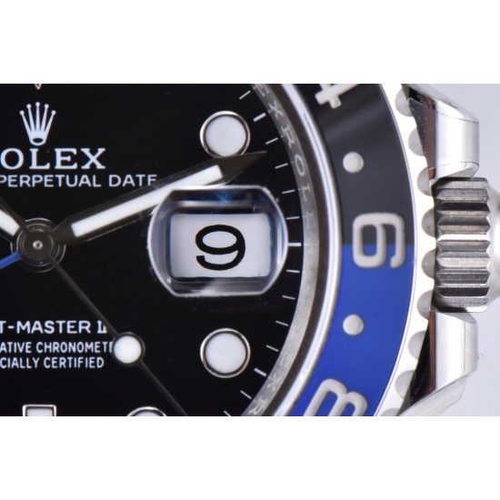 Rolex-GMT II 126710 Batgirl Jub 40mm SS/SS Black Clean DD3285 Super Clone