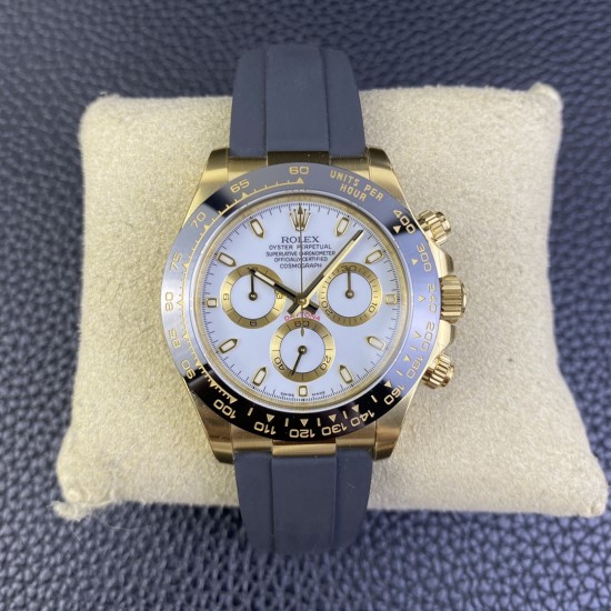 Rolex-Daytona 116518 40mm YG/RU White/Stk Clean DD4130