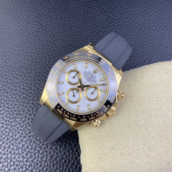 Rolex-Daytona 116518 40mm YG/RU White/Stk Clean DD4130