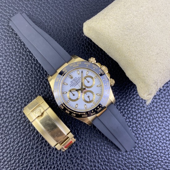 Rolex-Daytona 116518 40mm YG/RU White/Stk Clean DD4130