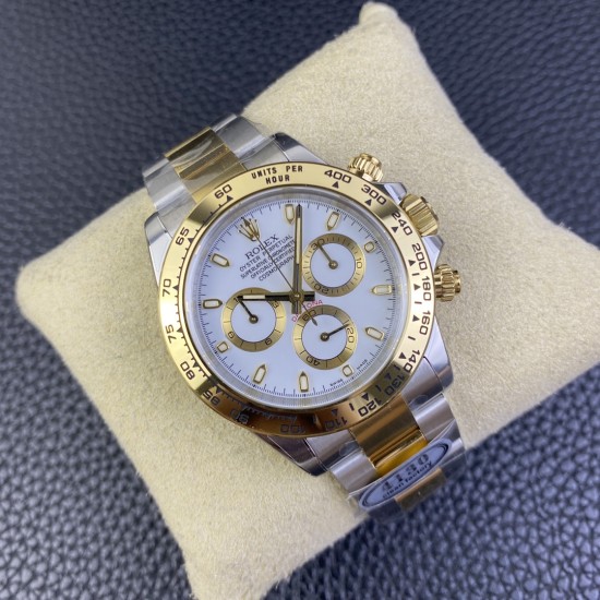 Rolex-Daytona 126503 40mm YG/SS White/Stk Clean DD4131 Super Clone