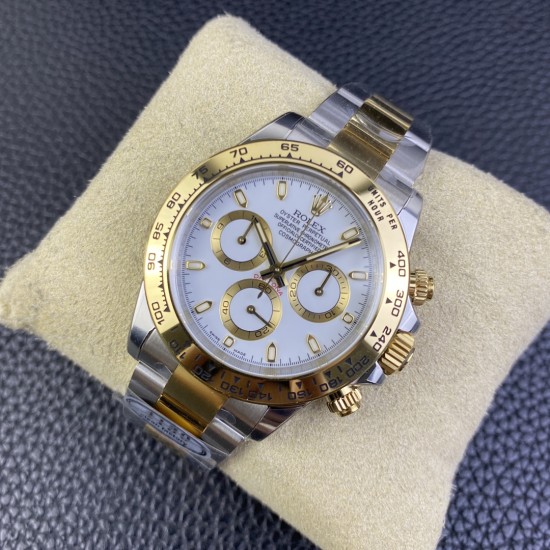 Rolex-Daytona 126503 40mm YG/SS White/Stk Clean DD4131 Super Clone