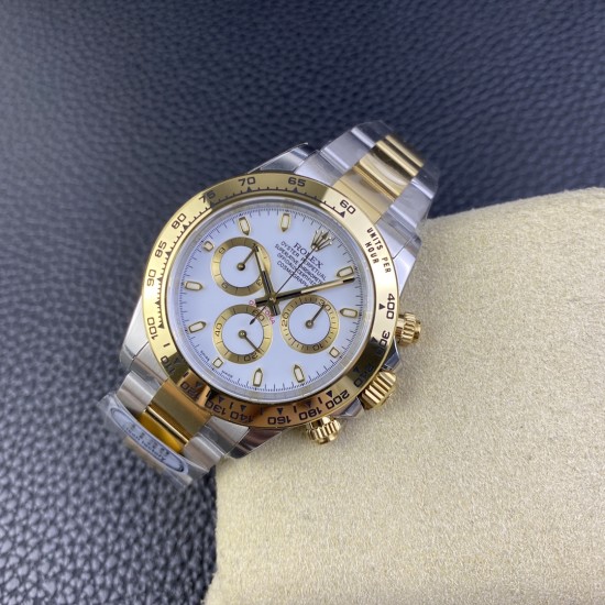 Rolex-Daytona 126503 40mm YG/SS White/Stk Clean DD4131 Super Clone