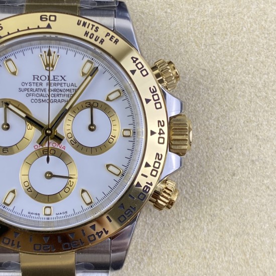 Rolex-Daytona 126503 40mm YG/SS White/Stk Clean DD4131 Super Clone