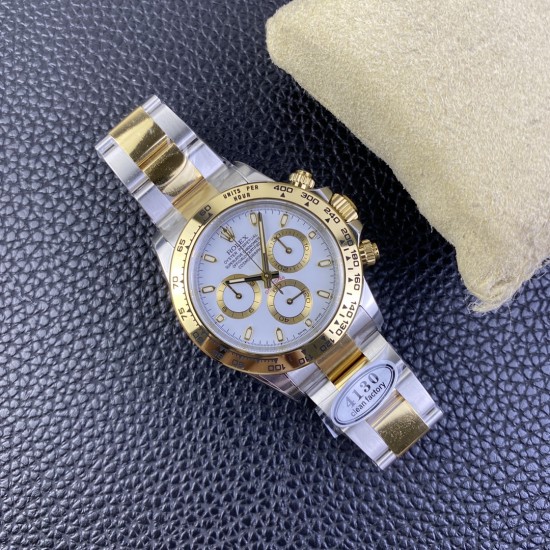 Rolex-Daytona 126503 40mm YG/SS White/Stk Clean DD4131 Super Clone