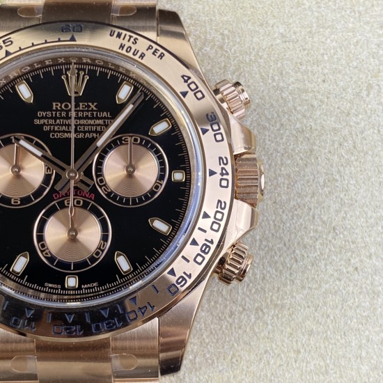 Rolex-Daytona 116505 40mm RG/RG Black/Gold Clean DD4130