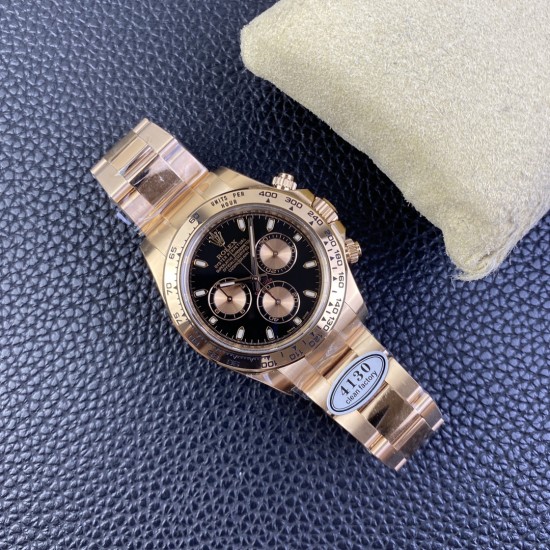 Rolex-Daytona 116505 40mm RG/RG Black/Gold Clean DD4130