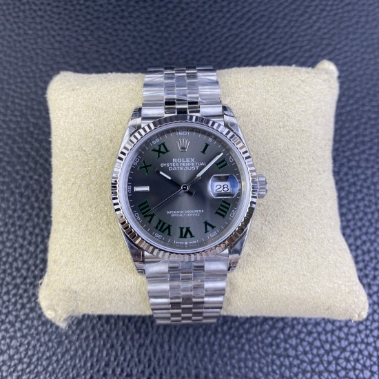 Rolex-Datejust 126234 36mm Jub SS/SS Grey/Rmn VSF VS3235