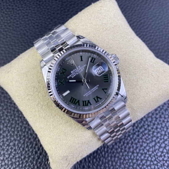 Rolex-Datejust 126234 36mm Jub SS/SS Grey/Rmn VSF VS3235