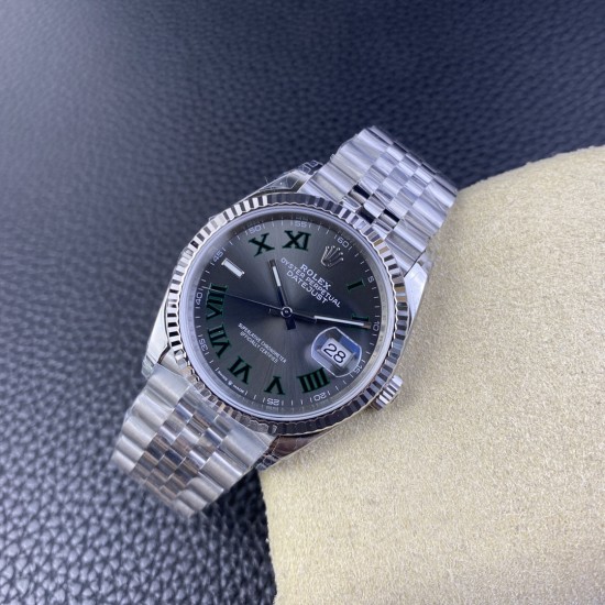 Rolex-Datejust 126234 36mm Jub SS/SS Grey/Rmn VSF VS3235