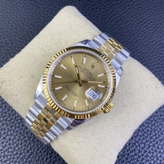 Rolex-Datejust 126233 36mm Jub YG/SS Gold/Stk VSF VS3235