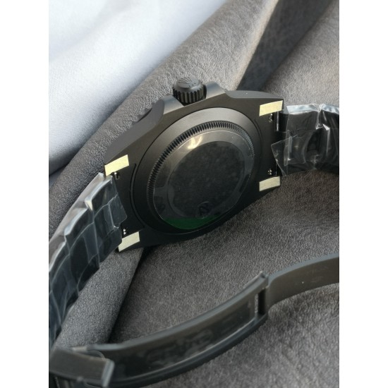 Rolex-Submariner DIW 40mm 904L DLC/DLC Grn/Blk Dial VSF VS3135