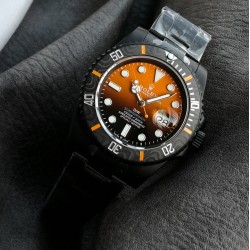 Rolex-Submariner DIW 40mm 904L DLC/DLC Org/Blk Dial VSF VS3135