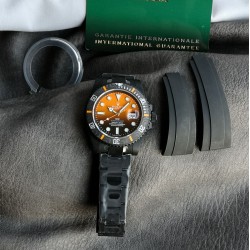 Rolex-Submariner DIW 40mm 904L DLC/DLC Org/Blk Dial VSF VS3135
