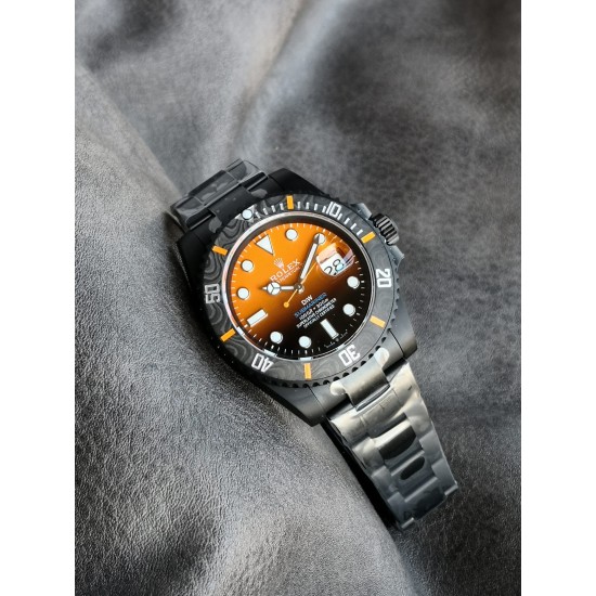 Rolex-Submariner DIW 40mm 904L DLC/DLC Org/Blk Dial VSF VS3135