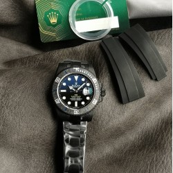 Rolex-Submariner DIW 40mm 904L DLC/DLC Blue/Blk Dial VSF VS3135