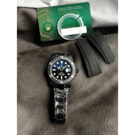 Rolex-Submariner DIW 40mm 904L DLC/DLC Blue/Blk Dial VSF VS3135