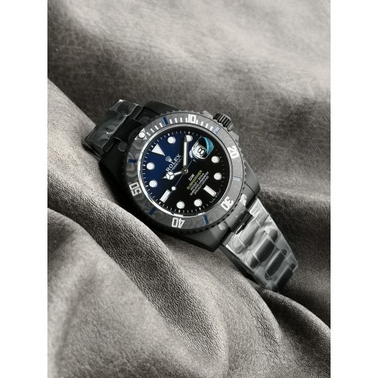 Rolex-Submariner DIW 40mm 904L DLC/DLC Blue/Blk Dial VSF VS3135