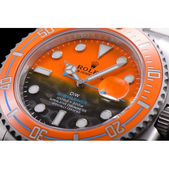 Rolex-Submariner DIW 40mm 904L SS/SS Orange/Blk Dial VSF VS3135