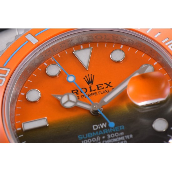 Rolex-Submariner DIW 40mm 904L SS/SS Orange/Blk Dial VSF VS3135