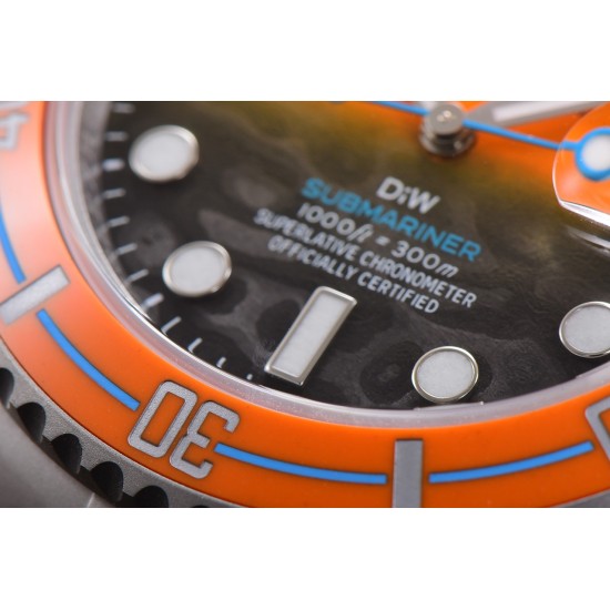 Rolex-Submariner DIW 40mm 904L SS/SS Orange/Blk Dial VSF VS3135