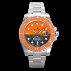 Rolex-Submariner DIW 40mm 904L SS/SS Orange/Blk Dial VSF VS3135