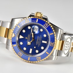 Rolex-Submariner 116613LB Bluesy 40mm 904L YG/SS Blue Dial Clean DD3135