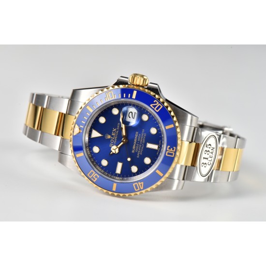 Rolex-Submariner 116613LB Bluesy 40mm 904L YG/SS Blue Dial Clean DD3135