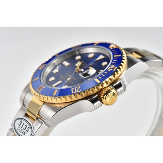 Rolex-Submariner 116613LB Bluesy 40mm 904L YG/SS Blue Dial Clean DD3135