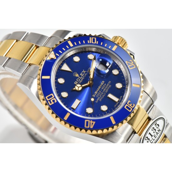 Rolex-Submariner 116613LB Bluesy 40mm 904L YG/SS Blue Dial Clean DD3135