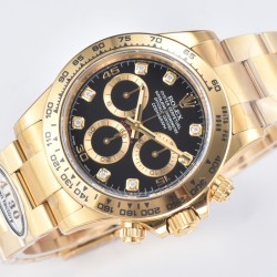 Rolex-Daytona 116508 40MM YG/YG Black/Dia Clean DD4130