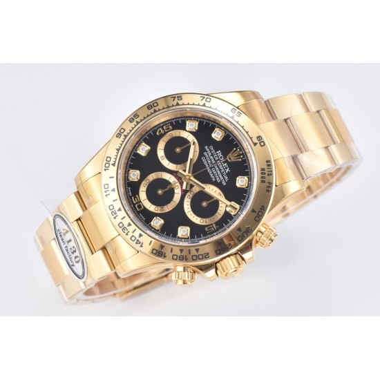 Rolex-Daytona 116508 40MM YG/YG Black/Dia Clean DD4130