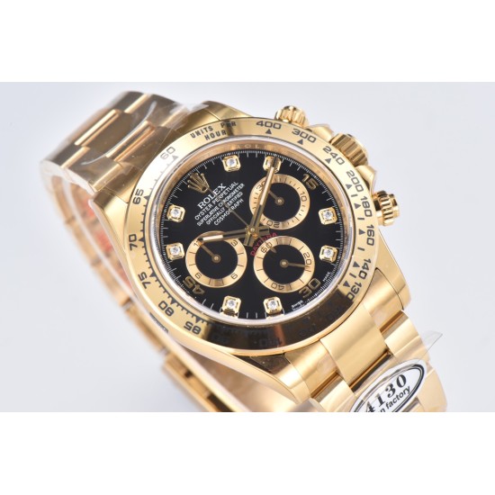 Rolex-Daytona 116508 40MM YG/YG Black/Dia Clean DD4130