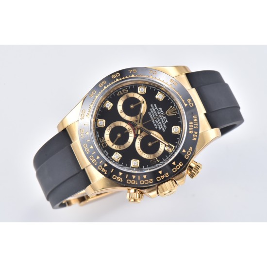Rolex-Daytona 116518 40MM YG/RU Black/Black Clean DD4130