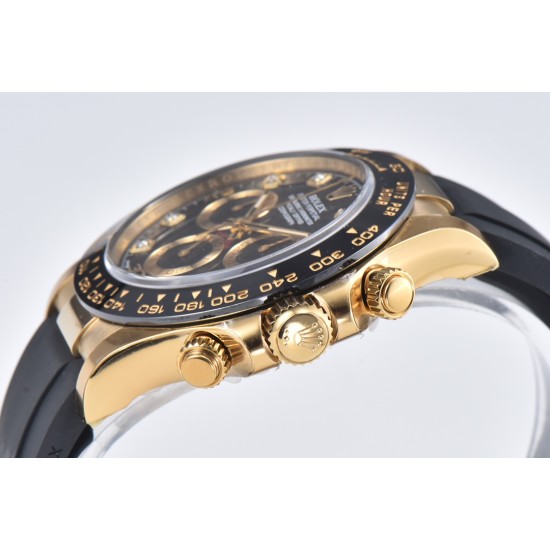 Rolex-Daytona 116518 40MM YG/RU Black/Black Clean DD4130