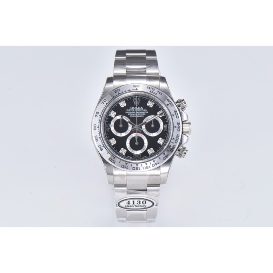 Rolex-Daytona 116509 40mm SS/SS Black/Dia Clean DD4130