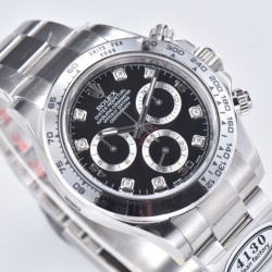 Rolex-Daytona 116509 40mm SS/SS Black/Dia Clean DD4130