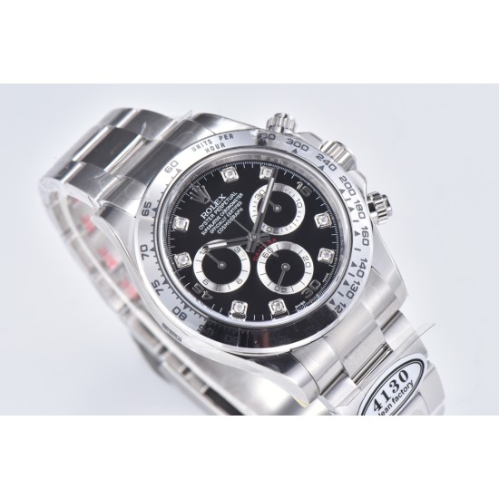 Rolex-Daytona 116509 40mm SS/SS Black/Dia Clean DD4130