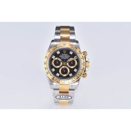 Rolex-Daytona 116503 40MM YG/SS Black/Dia Clean DD4130
