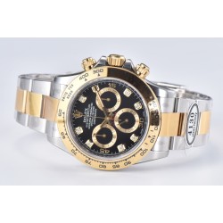 Rolex-Daytona 116503 40MM YG/SS Black/Dia Clean DD4130